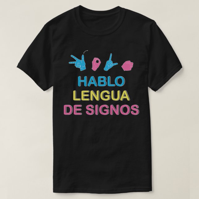 Hej i språkteckenspråk t shirt (Design framsida)