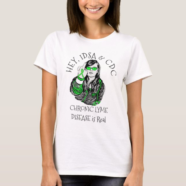 Hej, IDSA & CDC borrelia-skjorta T-shirt (Framsida)