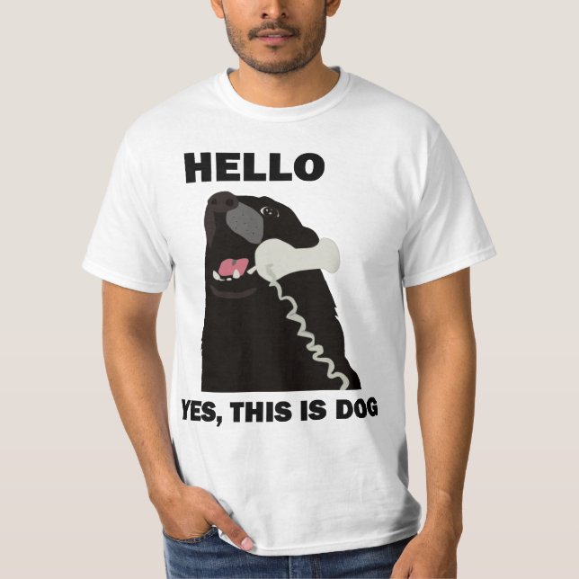 HEJ JA, DET HÄR ÄR HUND mobila Tee (Framsida)