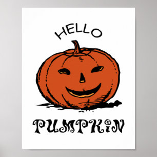 Hej-jack-o-lanternillustration, svart poster