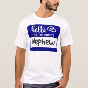 Hej jag är Brudens brorson Bröllopsnamnbricka T Shirt