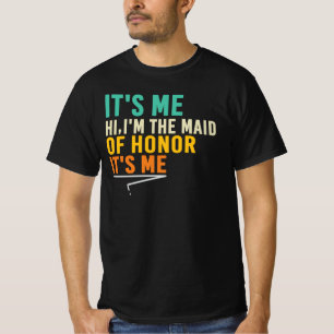 Hej jag är brudtjänsteflicka Roligt bröllopscitat T Shirt