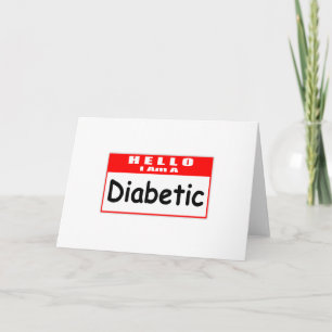 Hej, jag är diabetiker... Nametag Kort