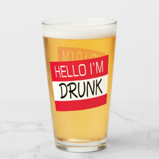 Hej Jag är Drunk Humor Glaskopp