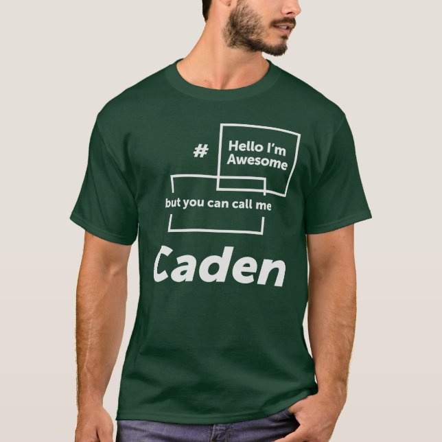 Hej Jag är Fantastisk Caden Funny Namn Caden T Shirt (Framsida)