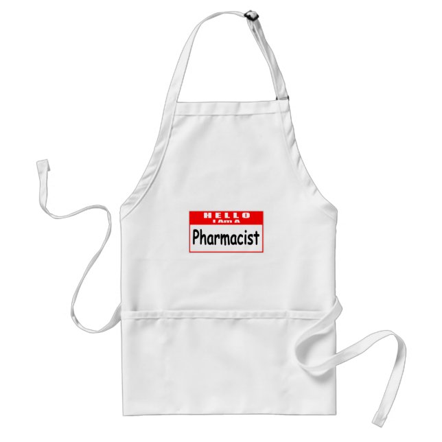 Hej, jag är farmaceut ... Nametag Förkläde (Framsidan)