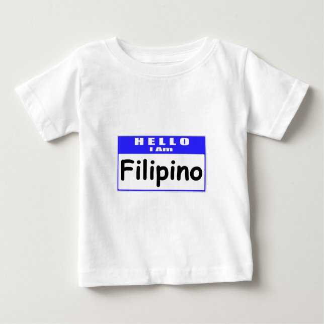 Hej, jag är Filipino... Nametag Tee (Framsida)