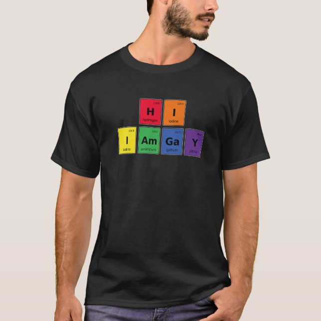 Hej, jag är Gay Chemistry LGBT Science Gay pride P T Shirt (Framsida)