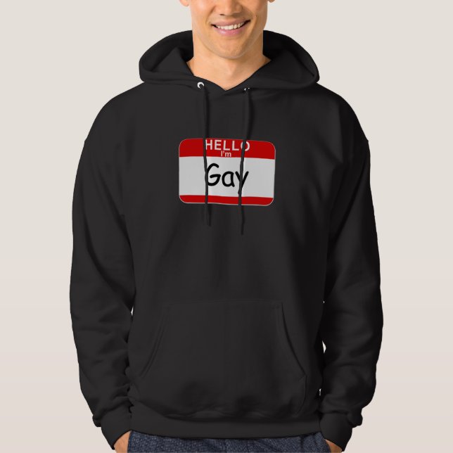 Hej jag är gay hoodie (Framsida)