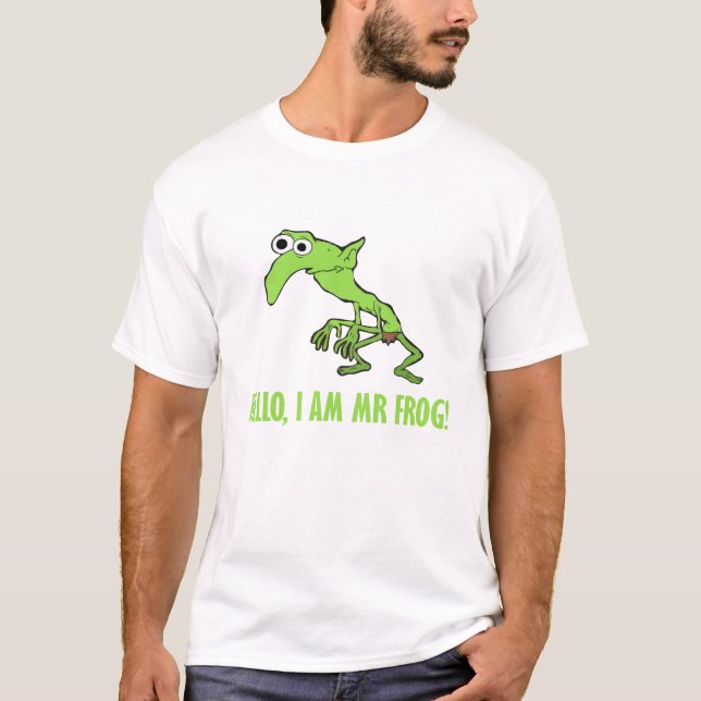 Hej jag är Mr Frog Psychicpebbles Smiling Friends T Shirt (Framsida)