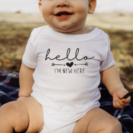 Hej jag är New here Baby-annons Baby Bod T Shirt