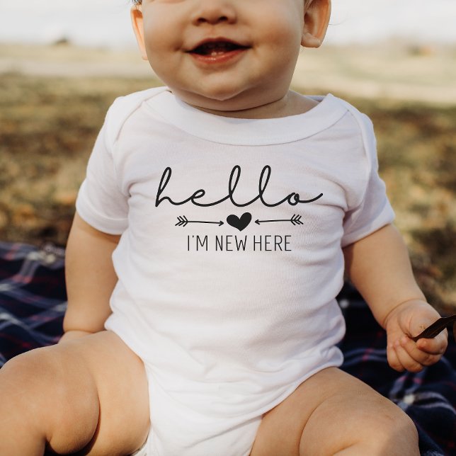 Hej jag är New here Baby-annons Baby Bod T Shirt (Skapare uppladdad)