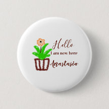 Hej jag är ny här, babyduschbarn blommigt löv p