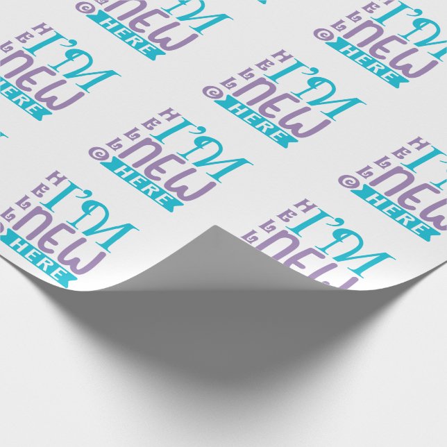 Hej jag är ny här presentpapper (Hörn)