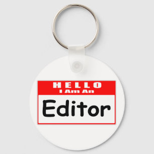 Hej, jag är redaktör ... Nametag Nyckelring