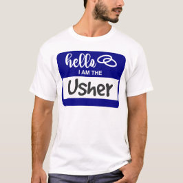 Hej jag är Usher-Bröllop-Namn-brickan T Shirt