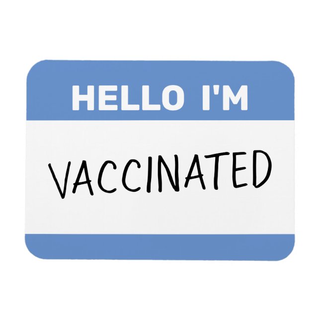 Hej jag är vaccinerad magnet (Horisontell)