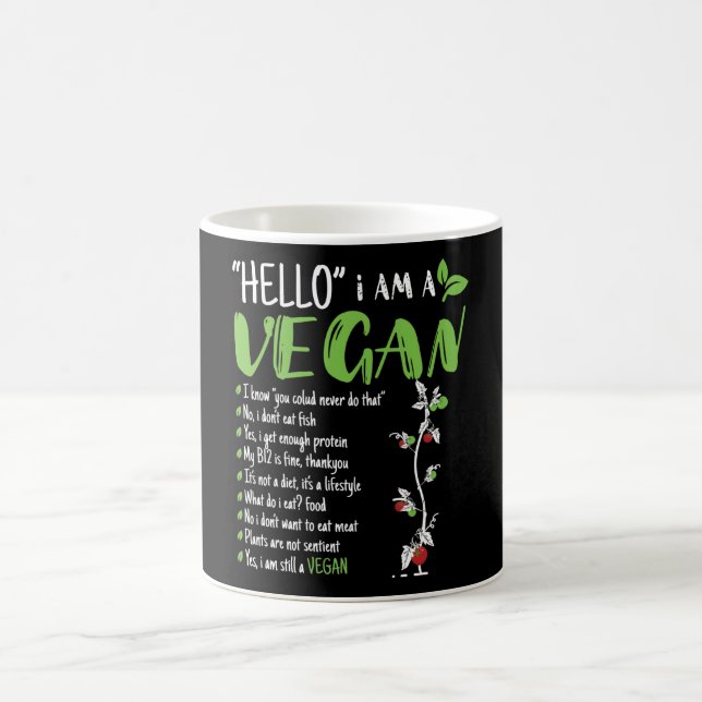 Hej jag är Vegan Kaffemugg (Center)