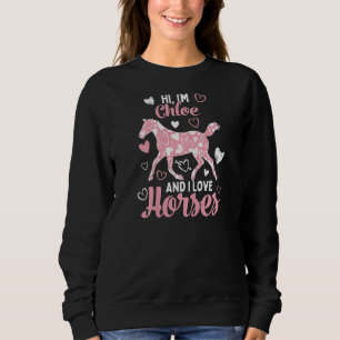 Hej, jag heter Chloe och jag Kärlek hästar Cute He T Shirt