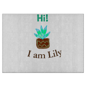 Hej, jag heter Lily cactus, tillför namn vattenfär