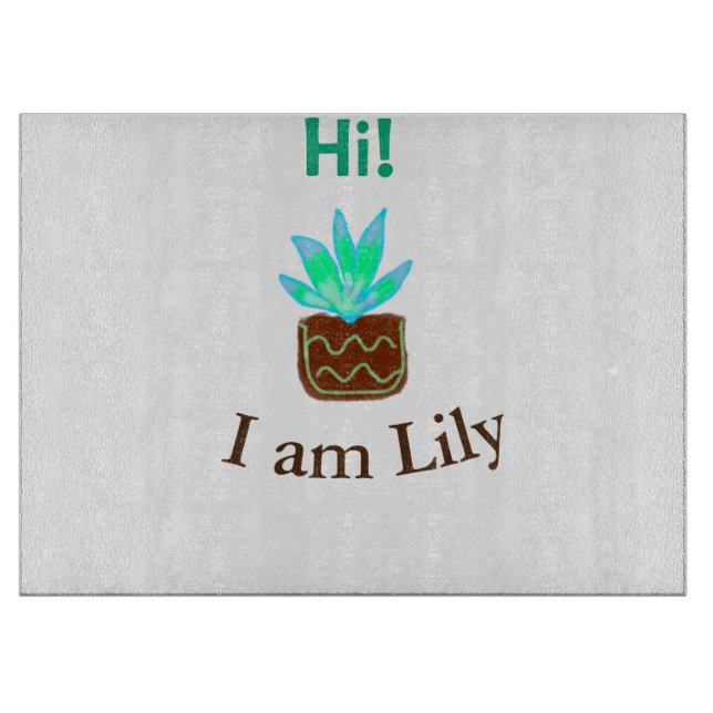 Hej, jag heter Lily cactus, tillför namn vattenfär (Framsidan)