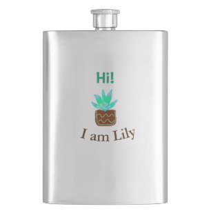 Hej, jag heter Lily cactus, tillför namn vattenfär Fickplunta