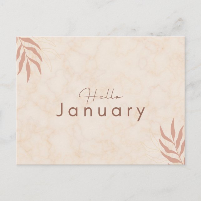 Hej januari  vykort (Framsida)