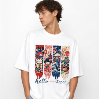 Hej Japan Kultur och Tradition Resa T Shirt
