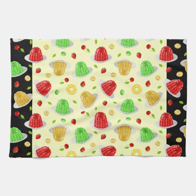 Hej Jello Dishtowel - om Gult Kökshandduk (Horisontell)