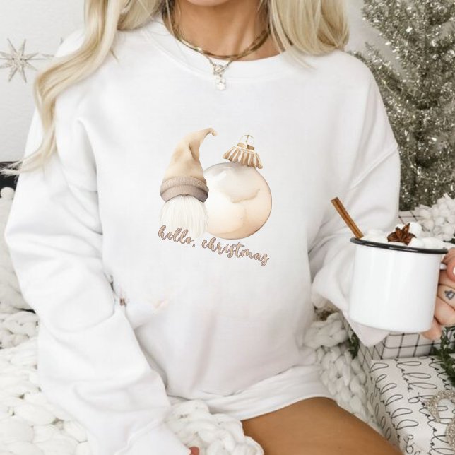 Hej jul Beige Gnome Ornament T Shirt (Skapare uppladdad)
