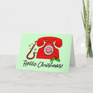 Hej jul! Retro Mobilare tomt Helgkort