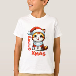 Hej Julafton - Klädjulkatt i en juldräkt T Shirt