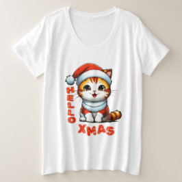 Hej Julafton - Klädjulkatt i en juldräkt T Shirt