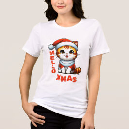 Hej Julafton - Klädjulkatt i en juldräkt T Shirt