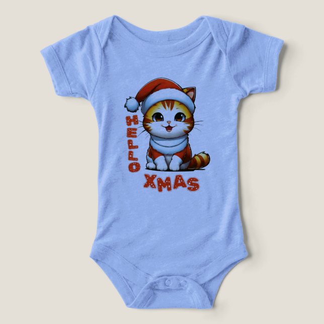 Hej Julafton - Klädjulkatt i en juldräkt T Shirt (Design Framsida)