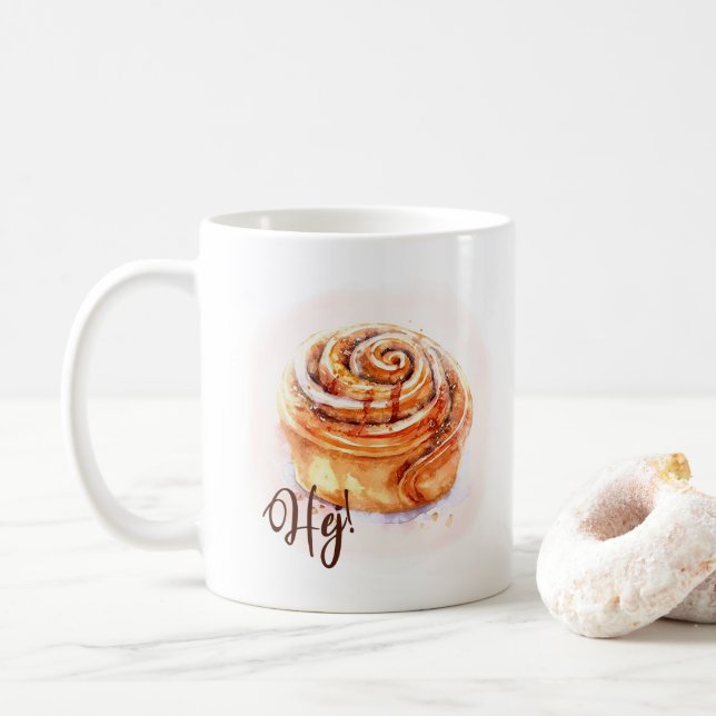 Hej! Kanelbullar Fika Mugg (Med munk)