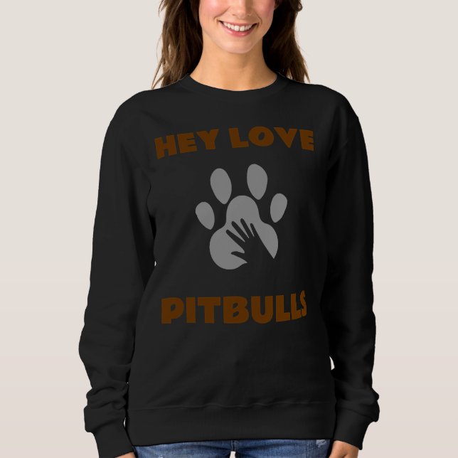 Hej Kärlek Pitbulls T Shirt (Framsida)