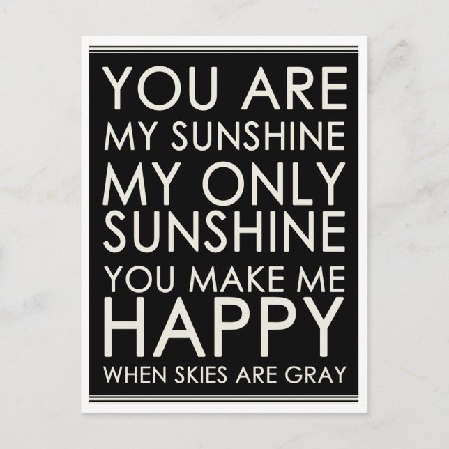 Hej, Kärlek Rörelsecitattecken tomt vykort (Framsida)