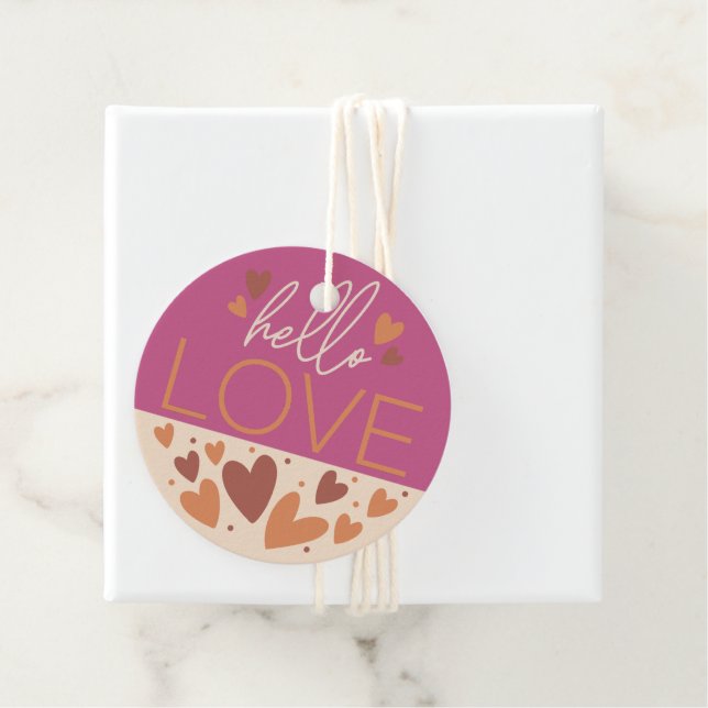 Hej Kärlek Valentine Gåvor Etiketter (På plats)