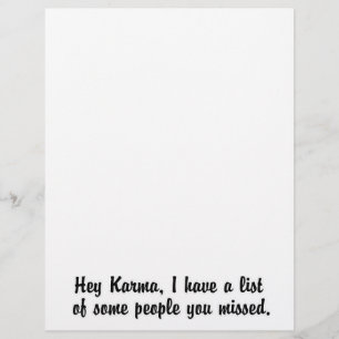 Hej Karma...