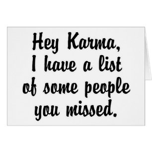 Hej Karma... Hälsningskort