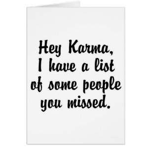Hej Karma... Hälsningskort