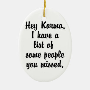 Hej Karma... Julgransprydnad Keramik