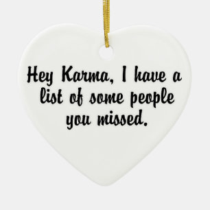 Hej Karma... Julgransprydnad Keramik