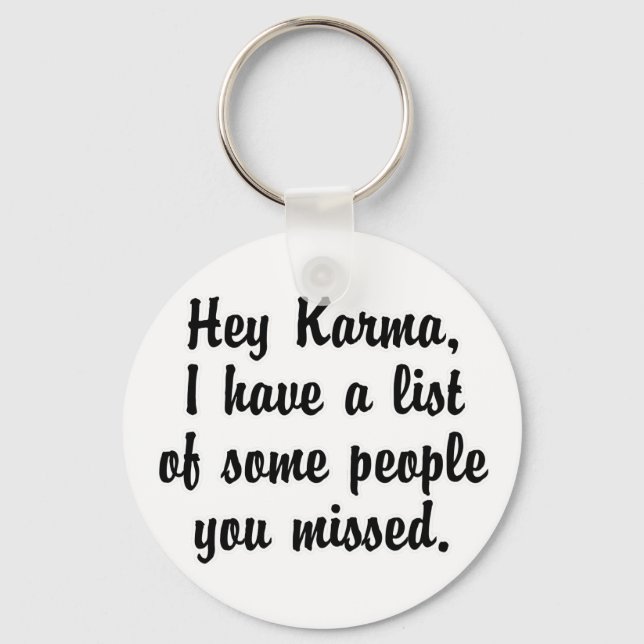Hej Karma... Nyckelring (Framsida)