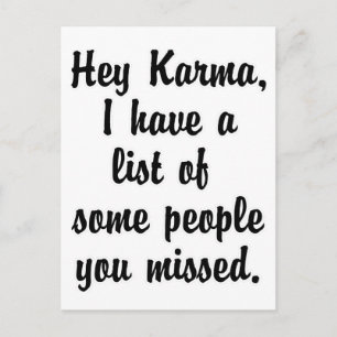 Hej Karma... Vykort