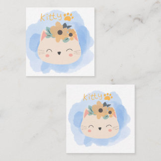 Hej Kattunge Fyrkantigt Visitkort
