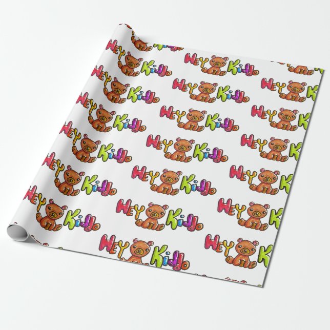 Hej Kiddo Wrapping Papper Presentpapper (Utrullad)