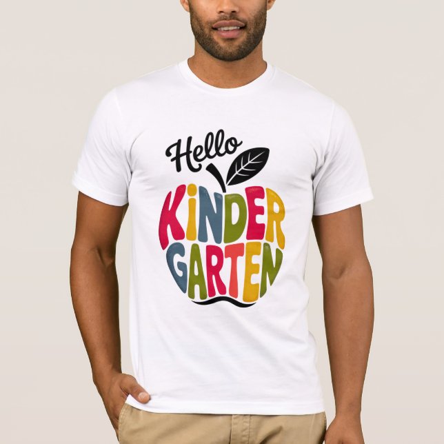 Hej Kinder Garten Första skoldagen T Shirt (Framsida)