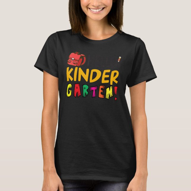 Hej Kinder Garten första skoldagen tillbaka till S T Shirt (Framsida)